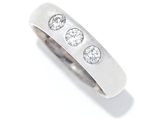 Anello Chopard Memoire Oro Bianco 750/18K Diamante Eternity Misura 51 Lusso - vista 2
