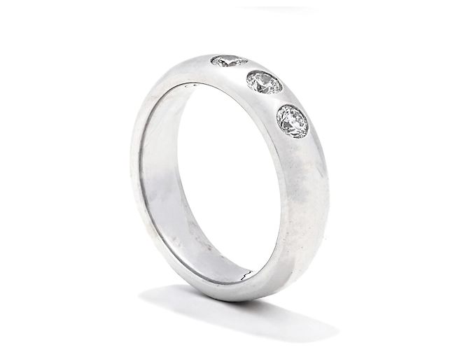 Anello Chopard Memoire Oro Bianco 750/18K Diamante Eternity Misura 51 Lusso - vista 3