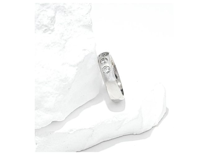Anello Chopard Memoire Oro Bianco 750/18K Diamante Eternity Misura 51 Lusso - vista 5