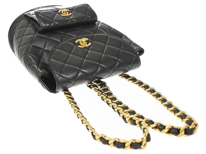 Chanel Vintage CC Pocket Quilted Lambskin Small Nero - vista 6