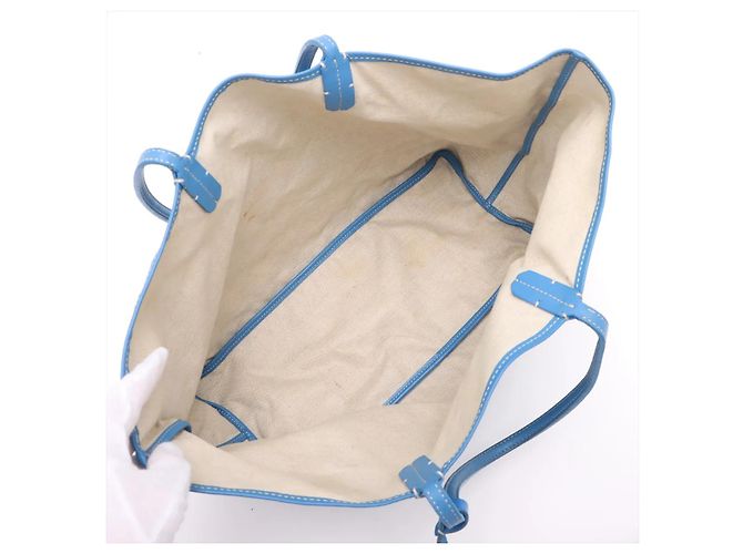 Goyard Saint Louis Coated Canvas PM Blu - vista 7