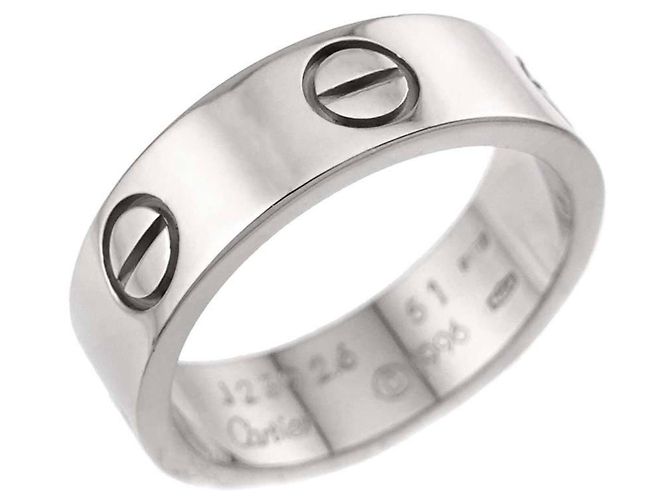 Anello Cartier Love in oro bianco 18K - vista 4