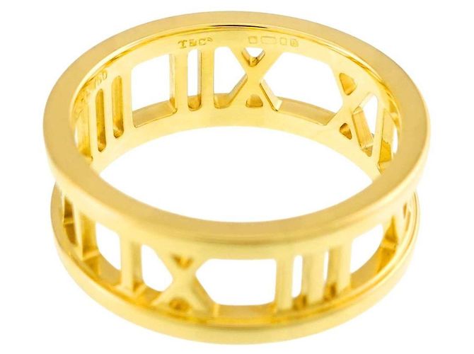 Autre Marque Tiffany & Co. Atlas Band Ring in 18K Weißgold - Ansicht 3