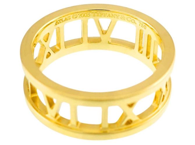 Autre Marque Tiffany & Co. Atlas Band Ring in 18K Weißgold - Ansicht 4