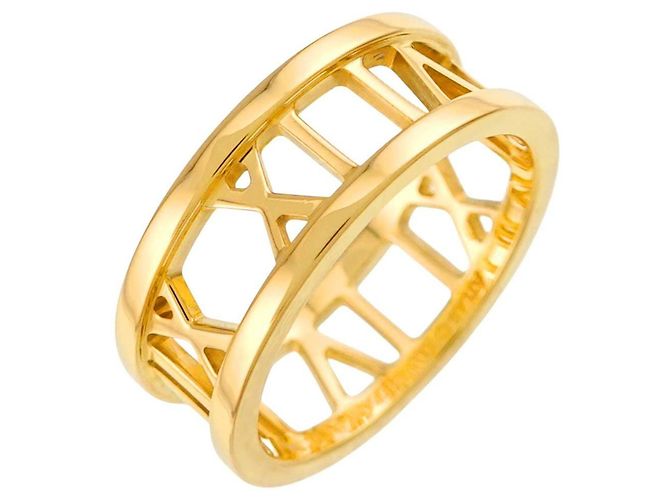 Autre Marque Tiffany & Co. Atlas Band Ring in 18K Weißgold - Ansicht 5