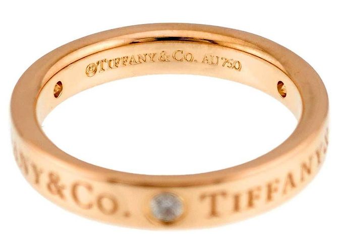 Autre Marque Bague Anneau Plat Tiffany & Co. en Or Rose 18K - vue 3