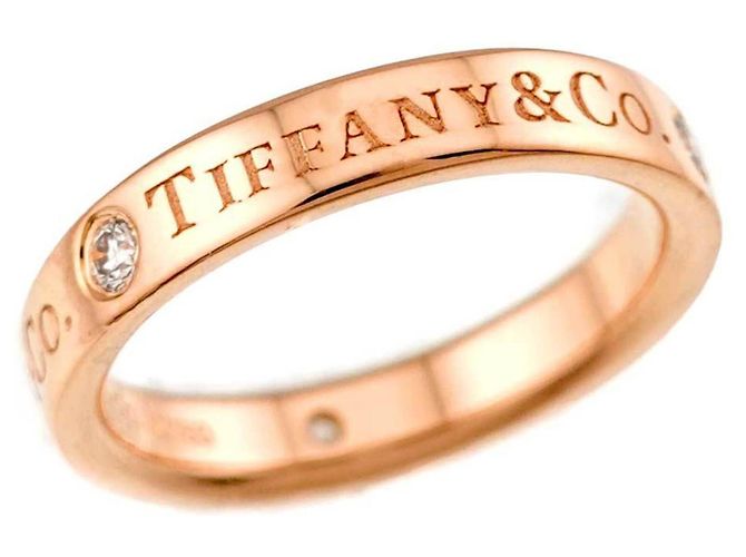 Autre Marque Bague Anneau Plat Tiffany & Co. en Or Rose 18K - vue 4