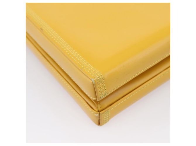Bolso de mano LOEWE de cuero Amarillo Oro Auth ep16372 Dorado - vista 10