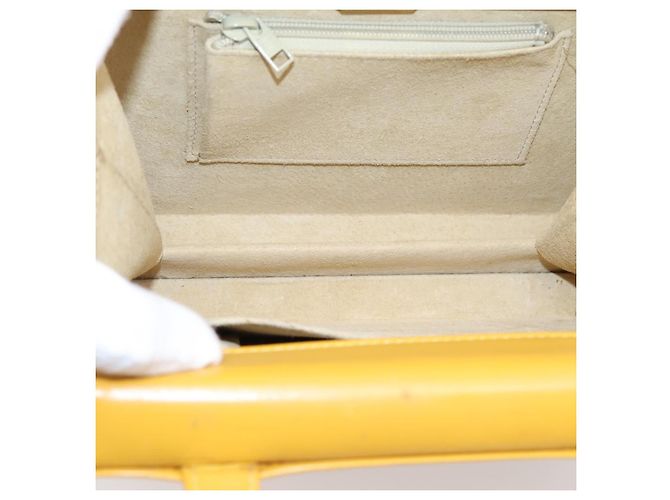 Bolso de mano LOEWE de cuero Amarillo Oro Auth ep16372 Dorado - vista 12