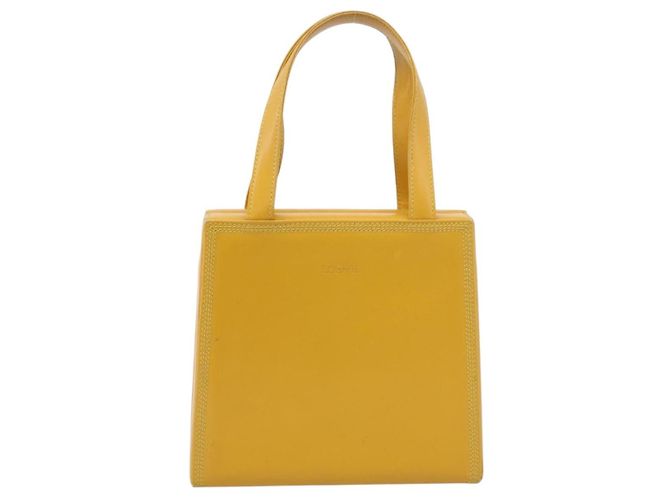 Bolso de mano LOEWE de cuero Amarillo Oro Auth ep16372 Dorado - vista 13