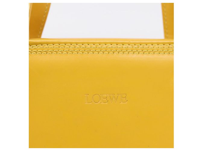Bolso de mano LOEWE de cuero Amarillo Oro Auth ep16372 Dorado - vista 17