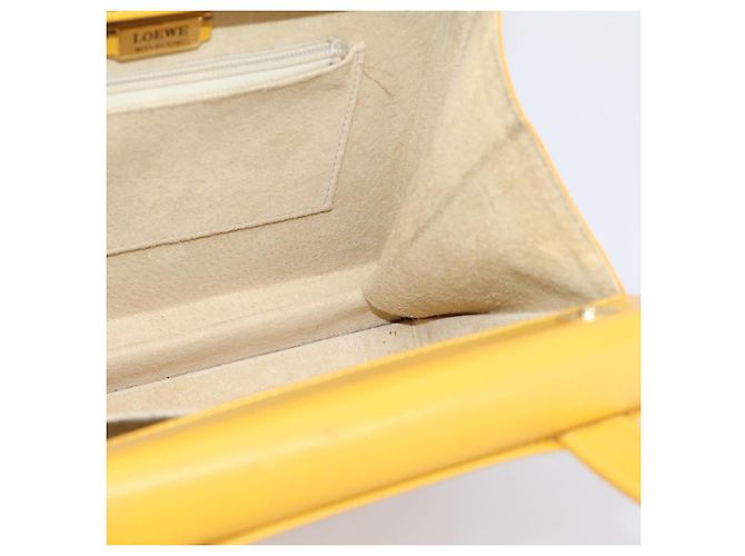 Bolso de mano LOEWE de cuero Amarillo Oro Auth ep16372 Dorado - vista 19