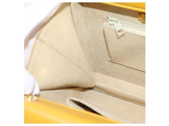 Bolso de mano LOEWE de cuero Amarillo Oro Auth ep16372 Dorado - vista 20