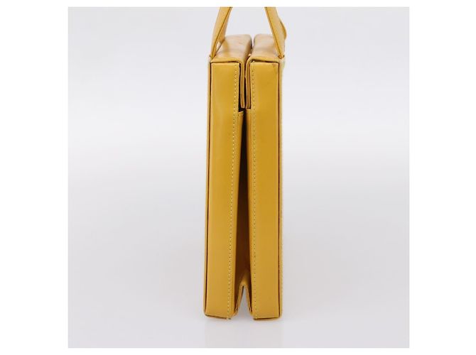 Bolso de mano LOEWE de cuero Amarillo Oro Auth ep16372 Dorado - vista 4