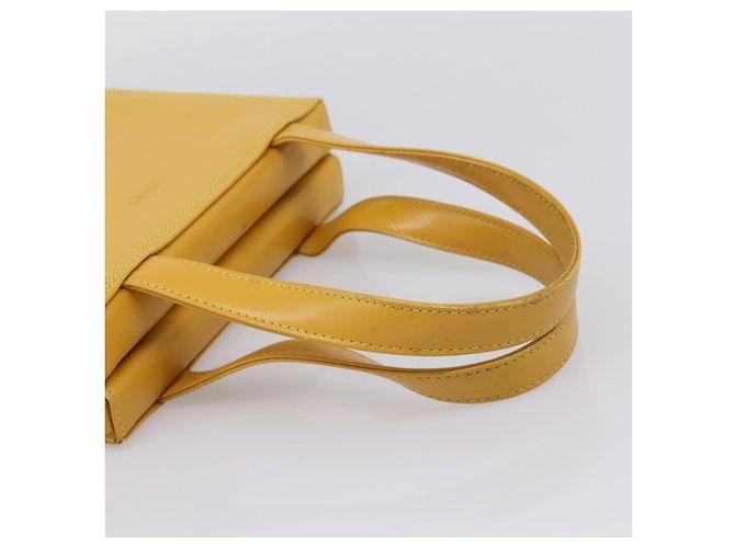 Bolso de mano LOEWE de cuero Amarillo Oro Auth ep16372 Dorado - vista 7