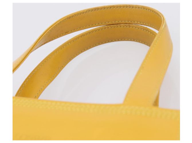 Bolso de mano LOEWE de cuero Amarillo Oro Auth ep16372 Dorado - vista 9