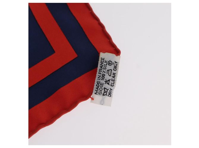Hermès Pañuelo HERMES Carre 90 "PUZZLE" Seda Naranja Auth 206427M - vista 11