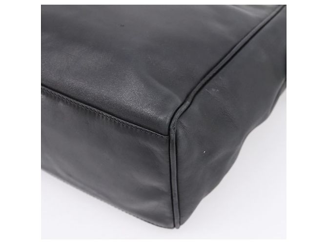 Borsa Christian Dior in pelle nera e oro Auth 205255A - vista 15