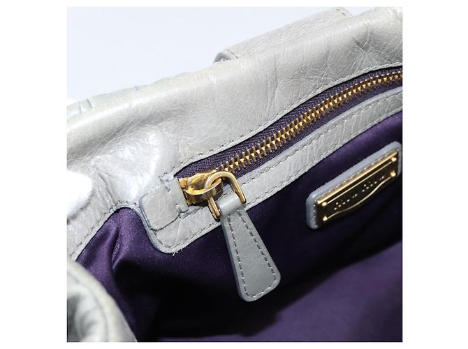 Miu Miu Matelassé Handtasche Leder 2way Grau Gold Auth 167719M Braun Golden - Ansicht 23