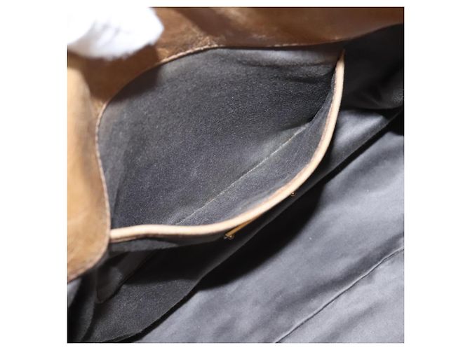 Borsa a mano Miu Miu con fiocco laterale in pelle 2way Beige Gold Auth am12726V - vista 24
