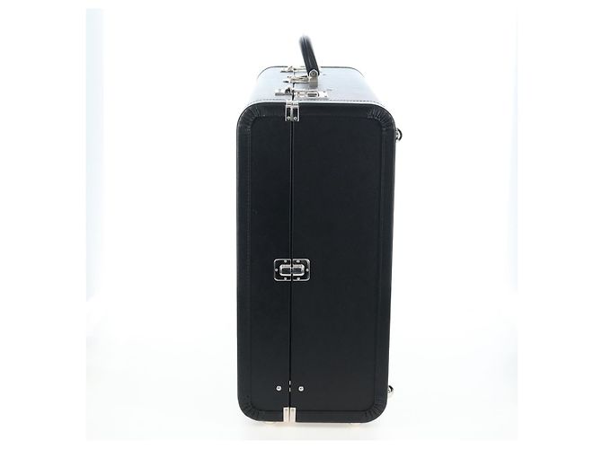 Baule PRADA pelle Saffiano Black Silver Auth 206701V Nero Argento - vista 3