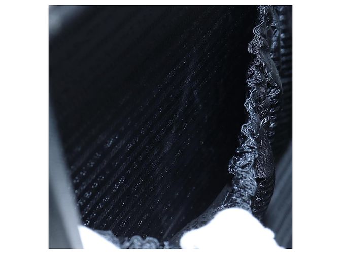 Baule PRADA pelle Saffiano Black Silver Auth 206701V Nero Argento - vista 30