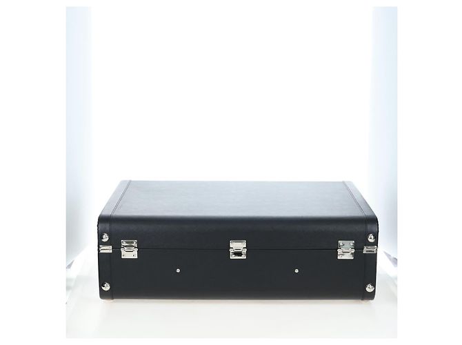 Baule PRADA pelle Saffiano Black Silver Auth 206701V Nero Argento - vista 5