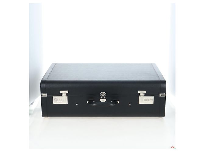 Baule PRADA pelle Saffiano Black Silver Auth 206701V Nero Argento - vista 6