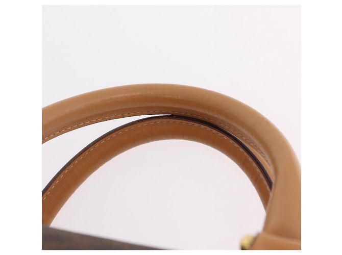 Céline Sac à main CELINE Macadam Canvas PVC Leather Brown Gold Auth 205250V Marron Doré - vue 14