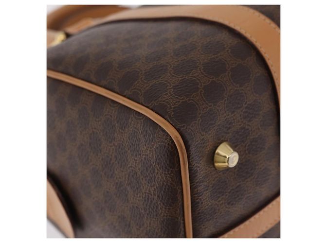 Céline Sac à main CELINE Macadam Canvas PVC Leather Brown Gold Auth 205250V Marron Doré - vue 15