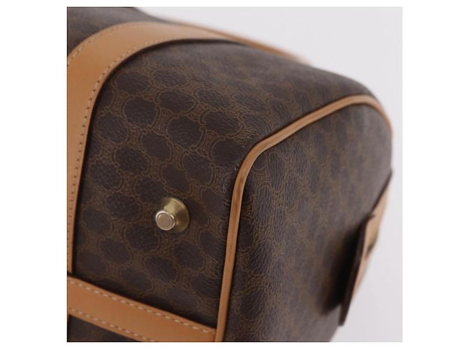 Céline Sac à main CELINE Macadam Canvas PVC Leather Brown Gold Auth 205250V Marron Doré - vue 16