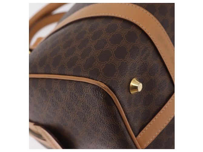 Céline Sac à main CELINE Macadam Canvas PVC Leather Brown Gold Auth 205250V Marron Doré - vue 17