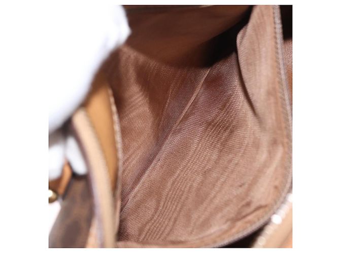 Céline Sac à main CELINE Macadam Canvas PVC Leather Brown Gold Auth 205250V Marron Doré - vue 23