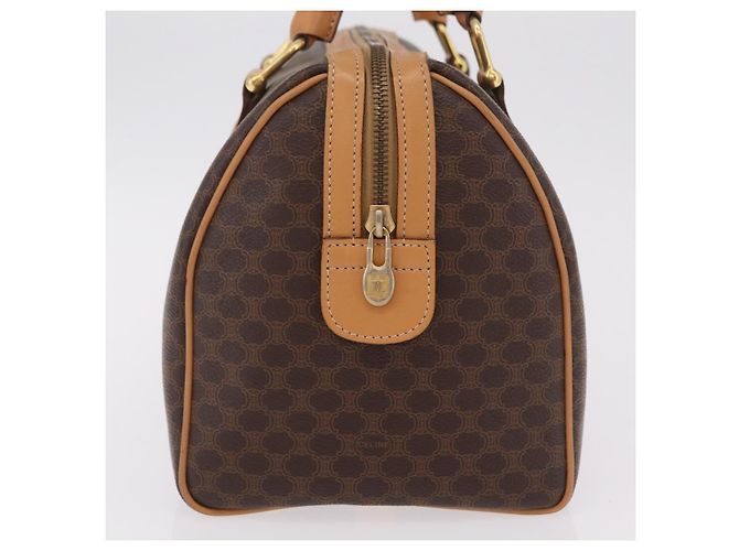 Céline Sac à main CELINE Macadam Canvas PVC Leather Brown Gold Auth 205250V Marron Doré - vue 4