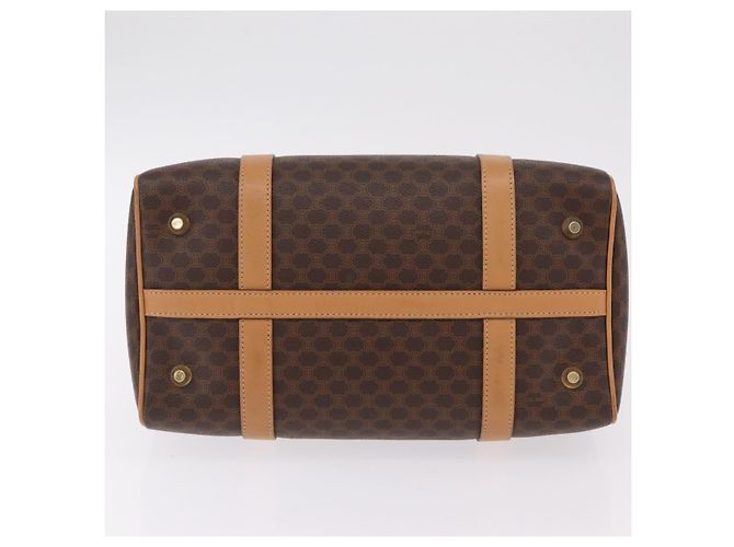 Céline Sac à main CELINE Macadam Canvas PVC Leather Brown Gold Auth 205250V Marron Doré - vue 5