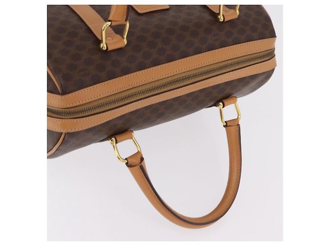 Céline Sac à main CELINE Macadam Canvas PVC Leather Brown Gold Auth 205250V Marron Doré - vue 7