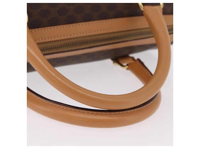 Céline Sac à main CELINE Macadam Canvas PVC Leather Brown Gold Auth 205250V Marron Doré - vue 8