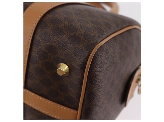 Céline Sac à main CELINE Macadam Canvas PVC Leather Brown Gold Auth 205250V Marron Doré - vue 9