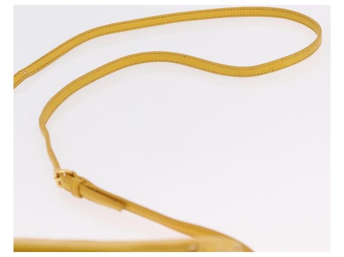 Borsa a tracolla Miu Miu Matelassé in pelle 2way Yellow Gold Auth 202504A D'oro Giallo - vue 14