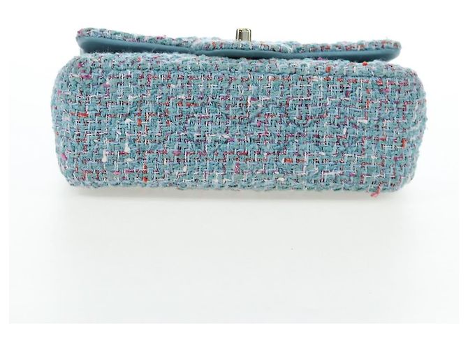 CHANEL Chanel 19 Dixneuf Borsa a tracolla con catena in tweed blu e oro CC Auth BA16208SM Blu chiaro - vista 5