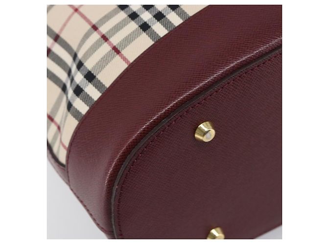 BURBERRY Nova Check Tote Bag Canvas Beige Gold Auth am12680V Golden - Ansicht 14