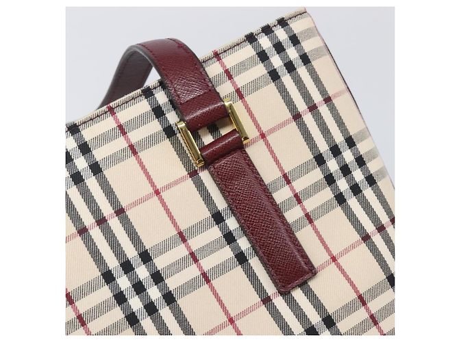 BURBERRY Nova Check Tote Bag Canvas Beige Gold Auth am12680V Golden - Ansicht 17