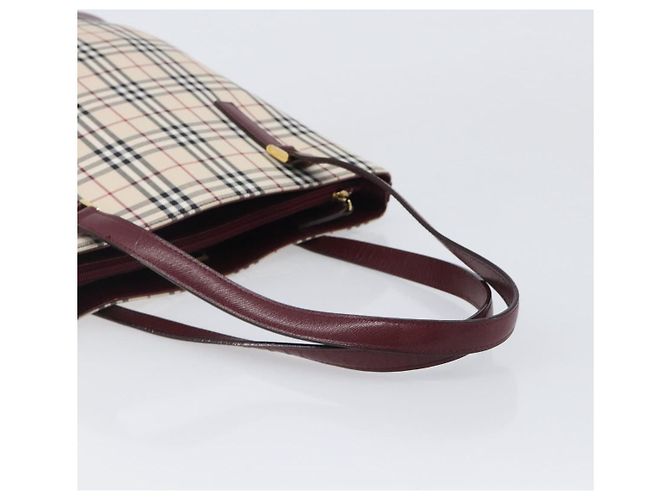 BURBERRY Nova Check Tote Bag Canvas Beige Gold Auth am12680V Golden - Ansicht 7