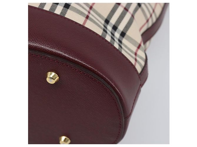 BURBERRY Nova Check Tote Bag Canvas Beige Gold Auth am12680V Golden - Ansicht 9
