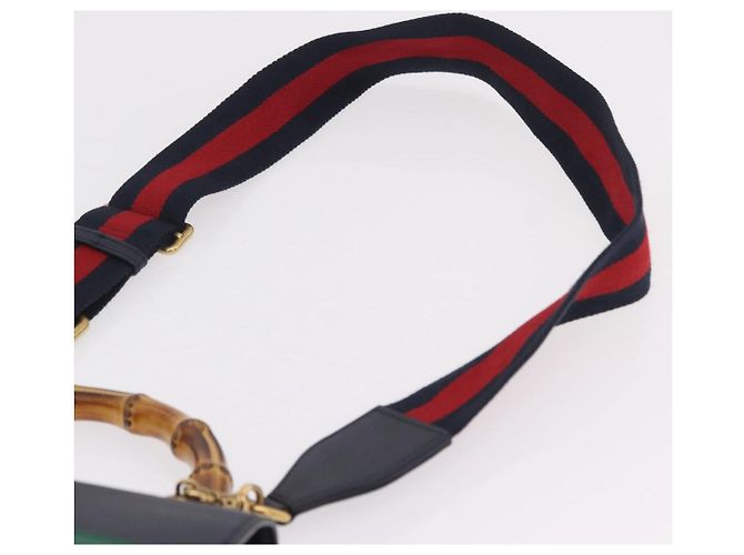 Borsa a mano GUCCI Bamboo Dionysus in pelle Navy Gold 448075 Auth ep16359V - vista 15