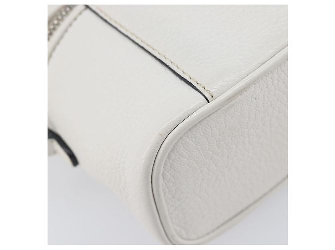 Sac à épaule Vanity Miu Miu en cuir 2 voies Blanc Argent Auth 206320A Argenté - vue 19