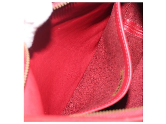 Bolsa de Ombro Coach em Couro Vermelho e Ouro Auth 205341A Dourado - vista 20