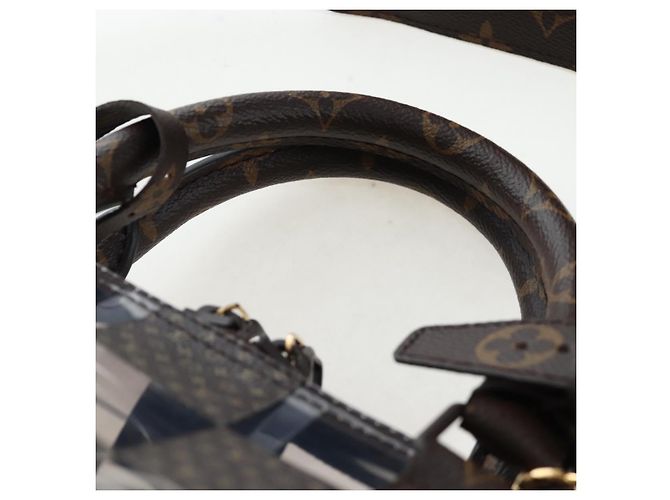 Borsa LOUIS VUITTON Monogram Chess Keepall Bandouliere 50 M20864 LV Auth 204498SM Monogramma - vista 14