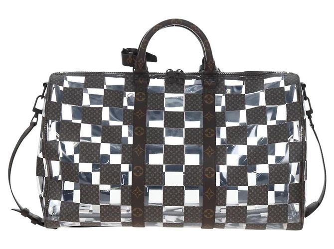 Borsa LOUIS VUITTON Monogram Chess Keepall Bandouliere 50 M20864 LV Auth 204498SM Monogramma - vista 2