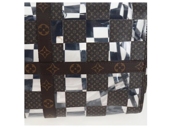 Borsa LOUIS VUITTON Monogram Chess Keepall Bandouliere 50 M20864 LV Auth 204498SM Monogramma - vista 20